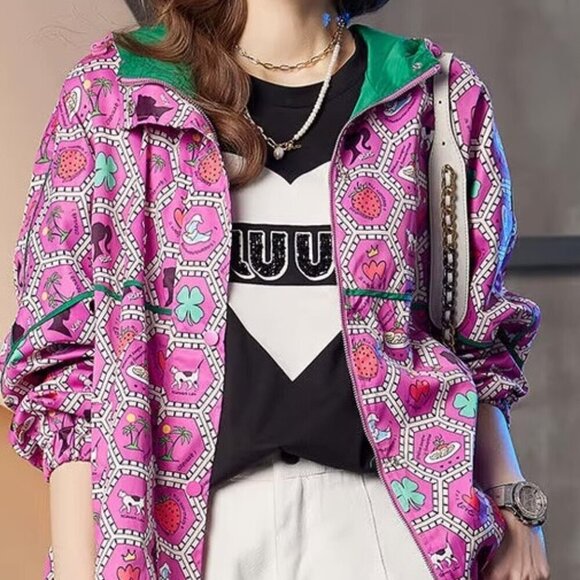 unbranded Jackets & Blazers - Pretty in Pink Womens Windbreaker Hooded Jacket NWT Size Small-Medium